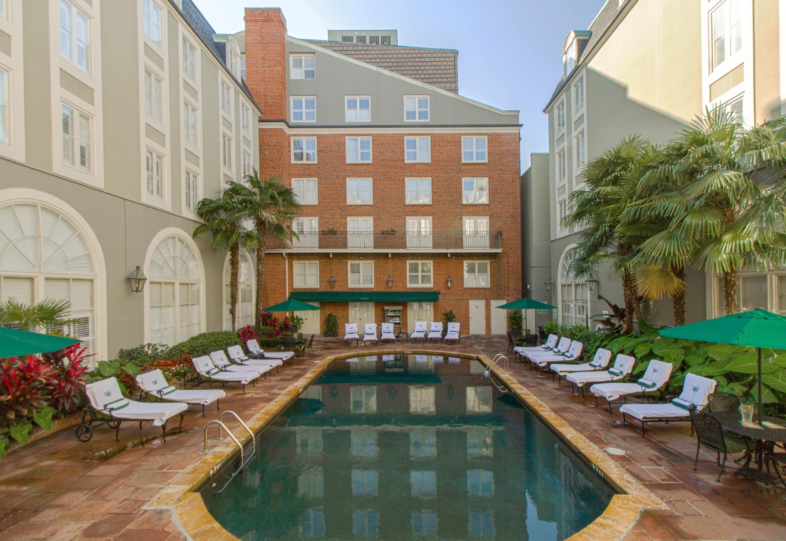 Bourbon Orleans Hotel courtyard pool in the French Quarter