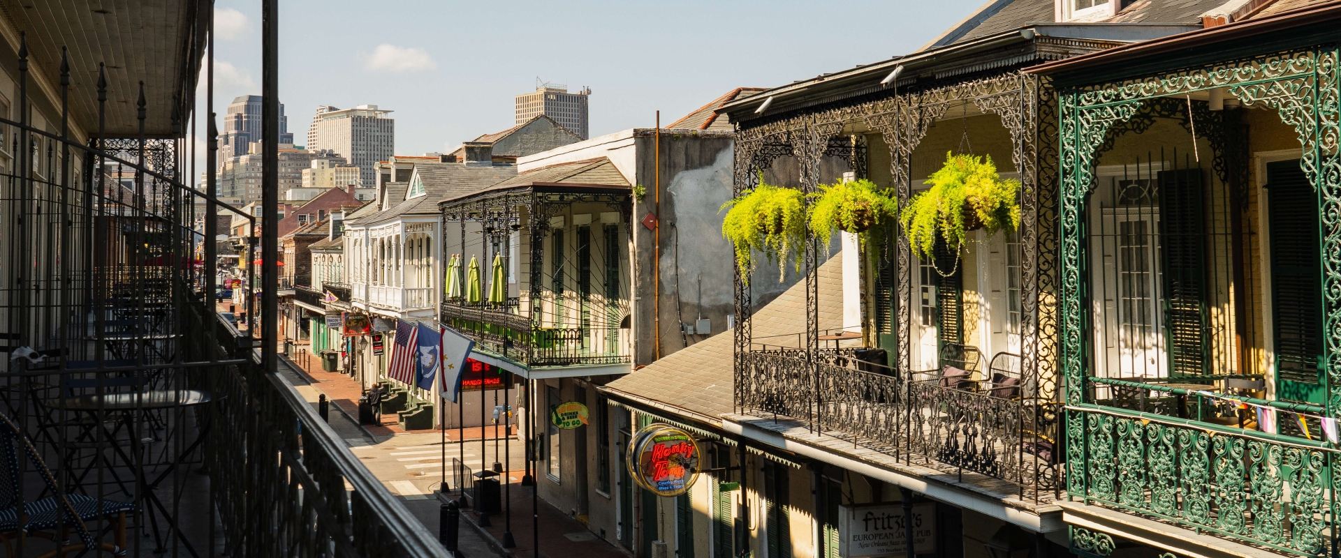 Bourbon St View from a suite balcony