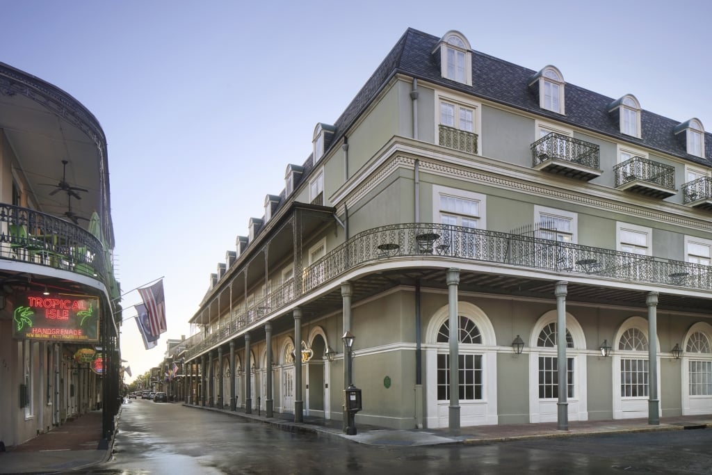 Bourbon Orleans Hotel corner facade on Bourbon Street